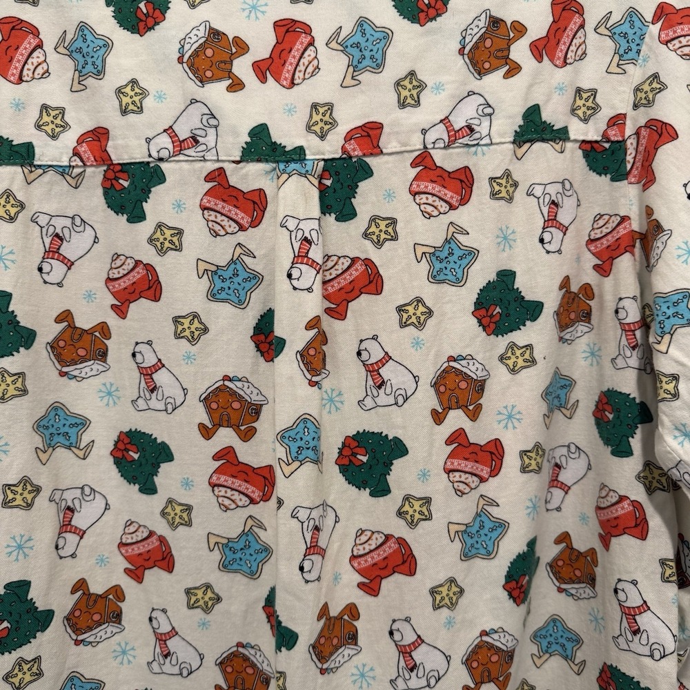 Wondershop Women's S 2-pc Set Pajama Set Pant Star Cocoa Bear Wreath‎ Winter - Picture 4 of 11
